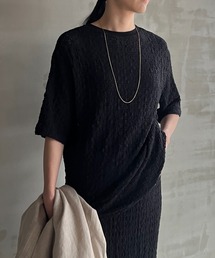 HELIOPOLE（エリオポール）の「STRETCH LACE BIG T SHIRT（Tシャツ/カットソー）」