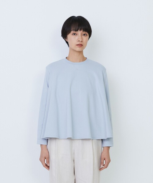 LOISIR(ロワズィール)の「サーキュラーフレアープルオーバー(Tシャツ/カットソー・レディース・ライトブルー/ベージュ/ストライプ・FREE)」の7枚目の写真