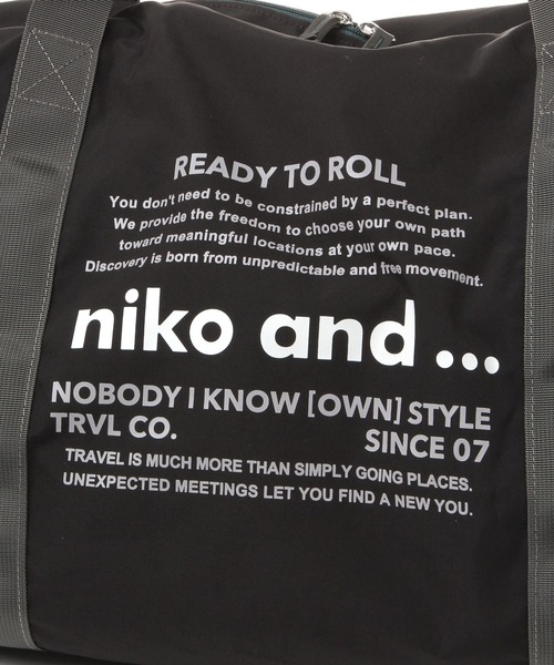 niko and...（ニコアンド）の「ニコロゴドラムバッグ２（トラベルグッズ・レディース・ブラック/アイボリー・XX-SMALL）」の18枚目の写真
