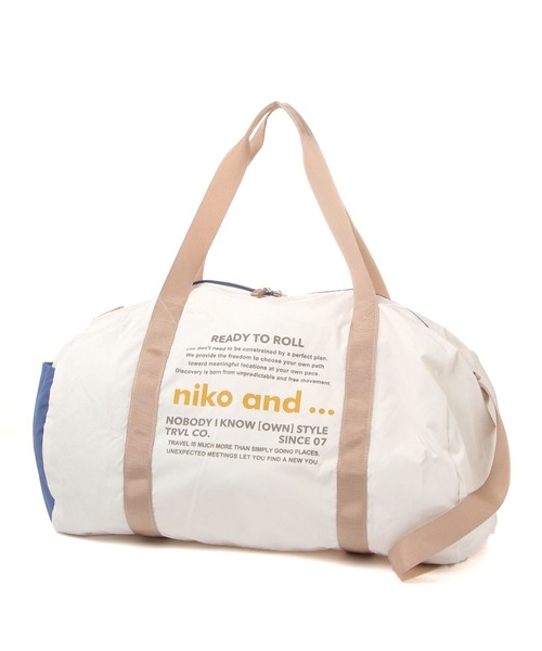 niko and...（ニコアンド）の「ニコロゴドラムバッグ２（トラベルグッズ・レディース・ブラック/アイボリー・XX-SMALL）」の10枚目の写真