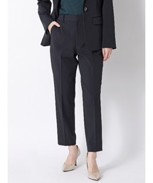 テーパードパンツ ウォッシャブル 2WAYストレッチ UVカット 消臭 ポリエステルツイル 無地
