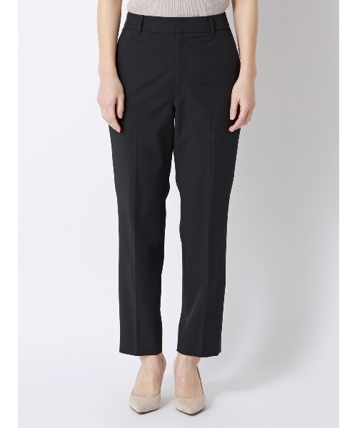 SUIT SQUARE（スーツスクエア）の「テーパードパンツ ウォッシャブル 2WAYストレッチ UVカット 消臭 ポリエステルツイル 無地（スラックス・レディース・ブラック/ネイビー・36(7号)/40(11号)/38(9号)）」の4枚目の写真