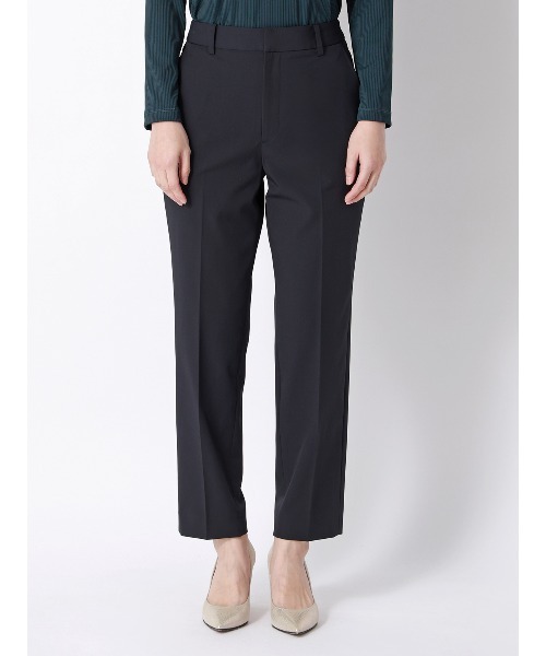 SUIT SQUARE（スーツスクエア）の「テーパードパンツ ウォッシャブル 2WAYストレッチ UVカット 消臭 ポリエステルツイル 無地（スラックス・レディース・ブラック/ネイビー・36(7号)/40(11号)/38(9号)）」の10枚目の写真