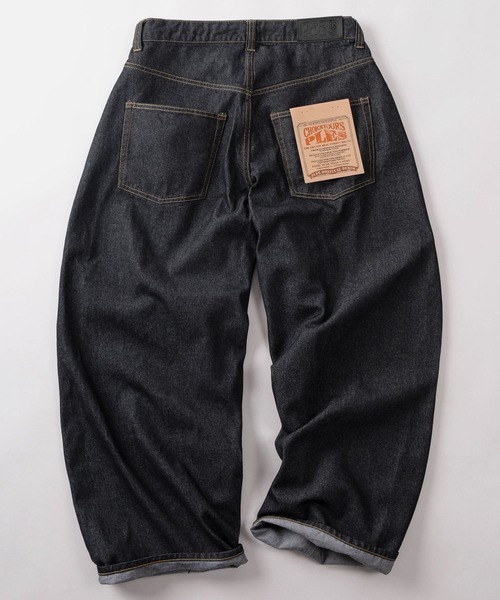 make a ray!（メイク ア レイ！）の「【72】【PLES】ワンウォッシュ バレルレッグ ワイドデニム バギーパンツ【セットアップ可能】（デニムパンツ・メンズ・ブラック/ワンウォッシュ・M/L）」の4枚目の写真