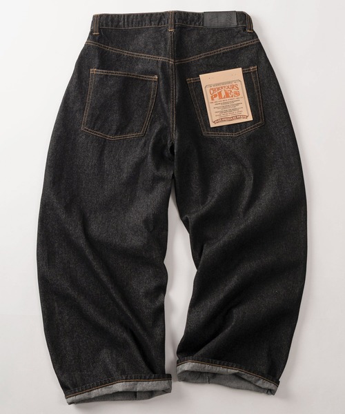 make a ray!（メイク ア レイ！）の「【72】【PLES】ワンウォッシュ バレルレッグ ワイドデニム バギーパンツ【セットアップ可能】（デニムパンツ・メンズ・ブラック/ワンウォッシュ・M/L）」の3枚目の写真