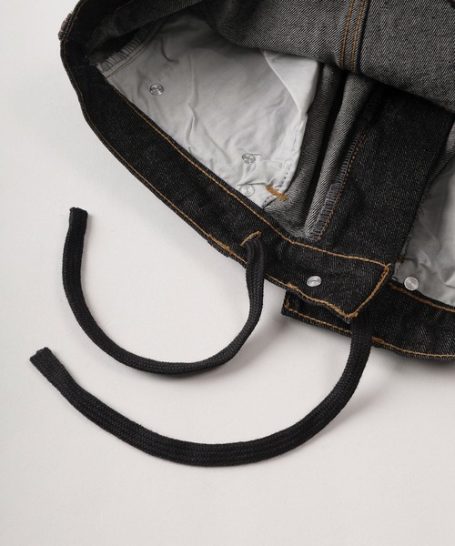 make a ray!（メイク ア レイ！）の「【72】【PLES】ワンウォッシュ バレルレッグ ワイドデニム バギーパンツ【セットアップ可能】（デニムパンツ・メンズ・ブラック/ワンウォッシュ・M/L）」の8枚目の写真