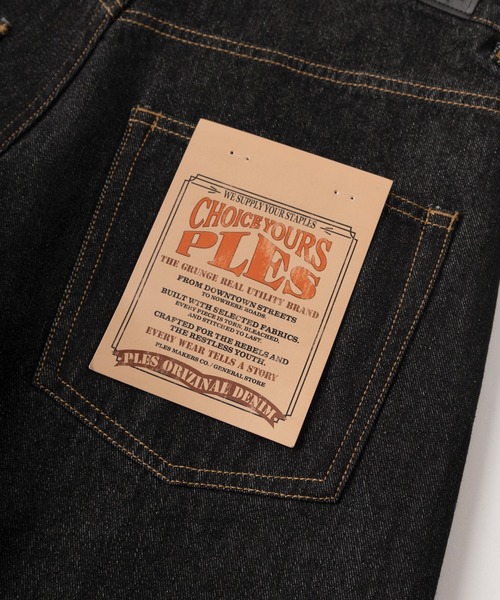 make a ray!（メイク ア レイ！）の「【72】【PLES】ワンウォッシュ バレルレッグ ワイドデニム バギーパンツ【セットアップ可能】（デニムパンツ・メンズ・ブラック/ワンウォッシュ・M/L）」の10枚目の写真