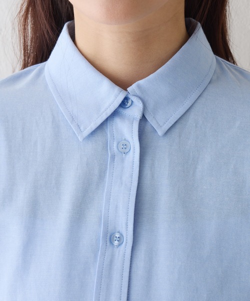 COLONY 2139（コロニートゥーワンスリーナイン）の「ピンオックスワイドクロップドシャツ（シャツ/ブラウス・レディース・ホワイト/サックスブルー・FREE）」の20枚目の写真