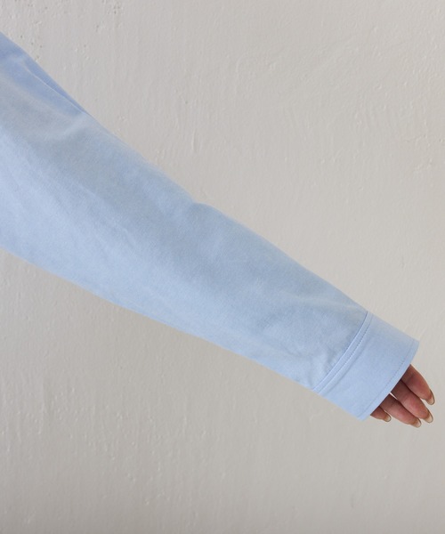 COLONY 2139（コロニートゥーワンスリーナイン）の「ピンオックスワイドクロップドシャツ（シャツ/ブラウス・レディース・ホワイト/サックスブルー・FREE）」の22枚目の写真