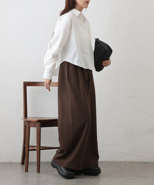 COLONY 2139（コロニートゥーワンスリーナイン）の「ピンオックスワイドクロップドシャツ（シャツ/ブラウス・レディース・ホワイト/サックスブルー・FREE）」の8枚目の写真