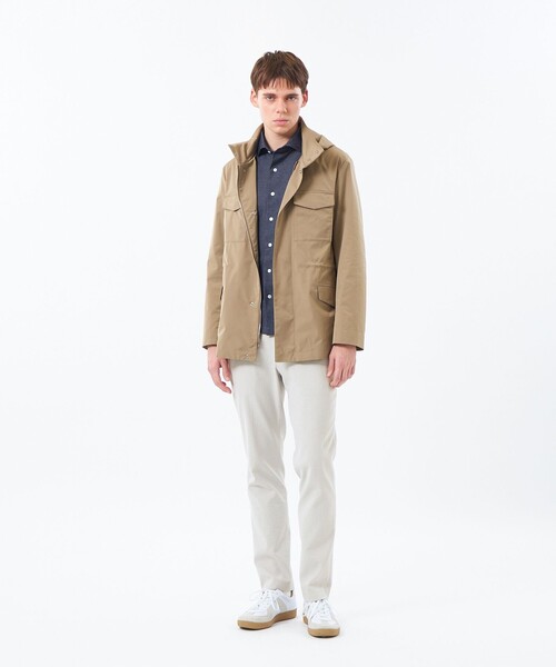 MACKINTOSH PHILOSOPHY(マッキントッシュ フィロソフィー)の「ツイルストレッチ BELFAST(ベルファスト)ミリタリーパーカ(ミリタリージャケット・メンズ・ベージュ系その他5/ブラック・38/40)」の3枚目の写真