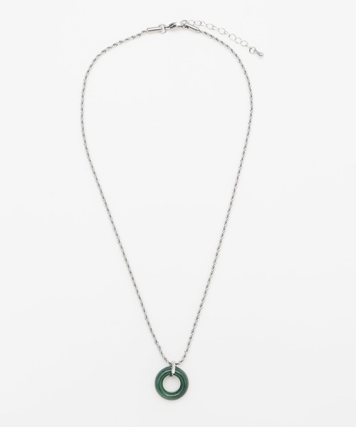 チャイハネ（チャイハネ）の「【チャイハネ】翡翠輪ネックレス（ネックレス・レディース・グリーン・FREE）」の3枚目の写真