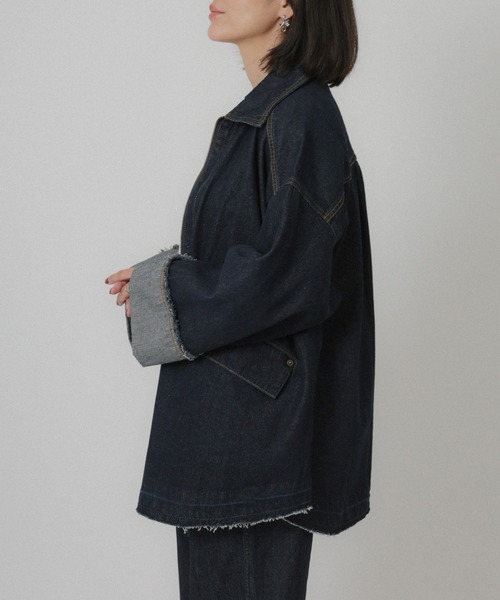 Floran（フローラン）の「オーバーサイズ　デニムジャケット（デニムジャケット・レディース・ワンウォッシュ/ライトブルー・FREE）」の15枚目の写真