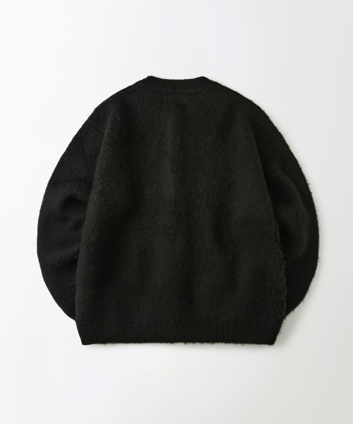 OUTSTANDING(アウトスタンディング)の「BRUSHED WOOL ROUND NECK CARDIGAN_BLACK(カーディガン/ボレロ・メンズ・その他・MEDIUM/LARGE/SMALL)」の7枚目の写真