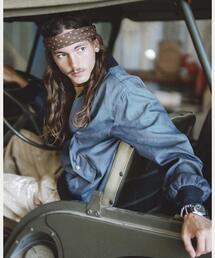 RRL（ダブル アール エル）の「エンブロイダリー サテン フライト ジャケット（ブルゾン）」