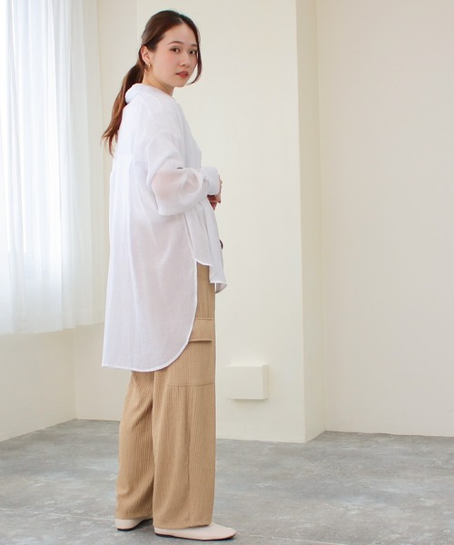 Social GIRL（ソーシャルガール）の「《Social GIRL》ジャガードワイドカーゴパンツ（カーゴパンツ・レディース・ブラック/ベージュ・M）」の8枚目の写真