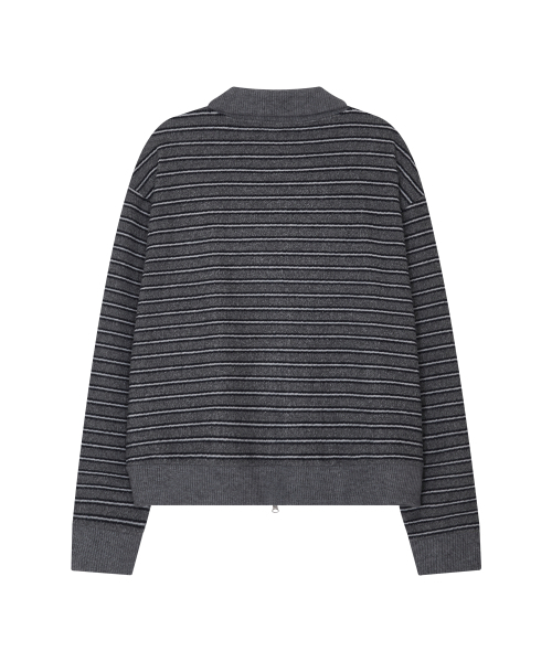 PROCESS（プロセス）の「Multi Stripe Knit Zip-up - Charchoal（カーディガン/ボレロ・メンズ・その他・FREE）」の3枚目の写真