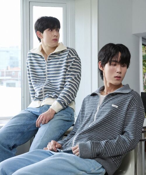 PROCESS（プロセス）の「Multi Stripe Knit Zip-up - Charchoal（カーディガン/ボレロ・メンズ・その他・FREE）」の9枚目の写真