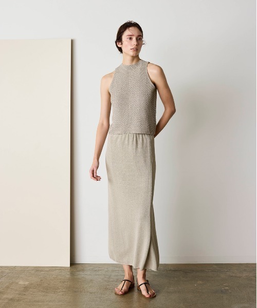 WALANCE(ワランス)の「paper knit sleeveless top(その他トップス・レディース・ブラック/オリーブ/サンドベージュ・FREE)」の10枚目の写真