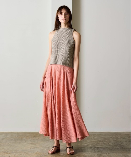 WALANCE(ワランス)の「paper knit sleeveless top(その他トップス・レディース・ブラック/オリーブ/サンドベージュ・FREE)」の9枚目の写真
