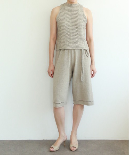 WALANCE(ワランス)の「paper knit sleeveless top(その他トップス・レディース・ブラック/オリーブ/サンドベージュ・FREE)」の20枚目の写真