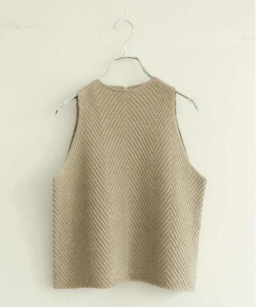 WALANCE(ワランス)の「paper knit sleeveless top(その他トップス・レディース・ブラック/オリーブ/サンドベージュ・FREE)」の17枚目の写真