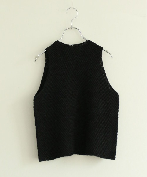 WALANCE(ワランス)の「paper knit sleeveless top(その他トップス・レディース・ブラック/オリーブ/サンドベージュ・FREE)」の16枚目の写真