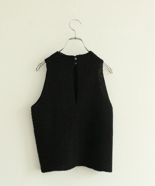 WALANCE(ワランス)の「paper knit sleeveless top(その他トップス・レディース・ブラック/オリーブ/サンドベージュ・FREE)」の15枚目の写真