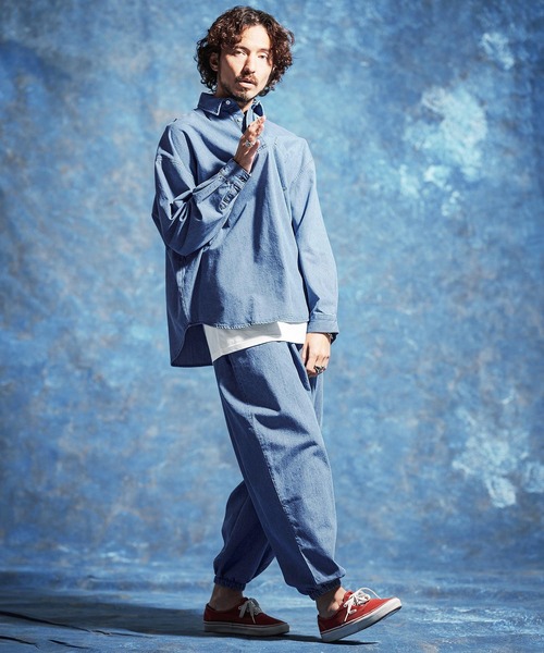 Jih Nunc(ジーヌンク)の「ms6410-8ozデニムプルオーバーシャツ(JIH-R1180)(シャツ/ブラウス・メンズ・インディゴブルー/ブルー・L/M/S)」の19枚目の写真