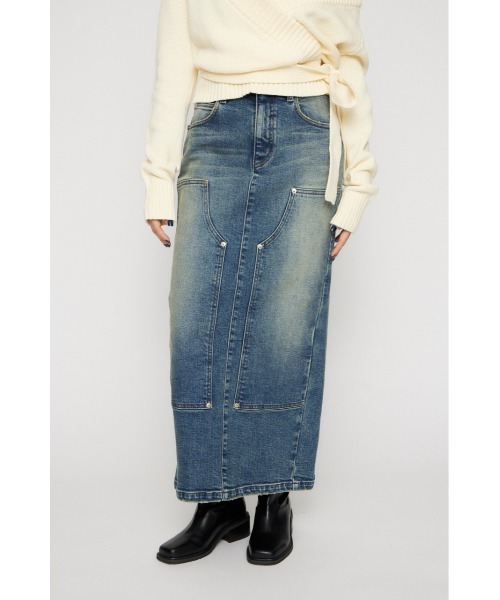 LAGUA GEM(ラグアジェム)の「DOUBLE KNEE LONG DENIM スカート(デニムスカート・レディース・ライトブルー/ブルー・X-SMALL/SMALL/MEDIUM)」の14枚目の写真