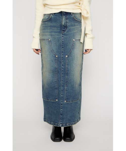 LAGUA GEM(ラグアジェム)の「DOUBLE KNEE LONG DENIM スカート(デニムスカート・レディース・ライトブルー/ブルー・X-SMALL/SMALL/MEDIUM)」の13枚目の写真
