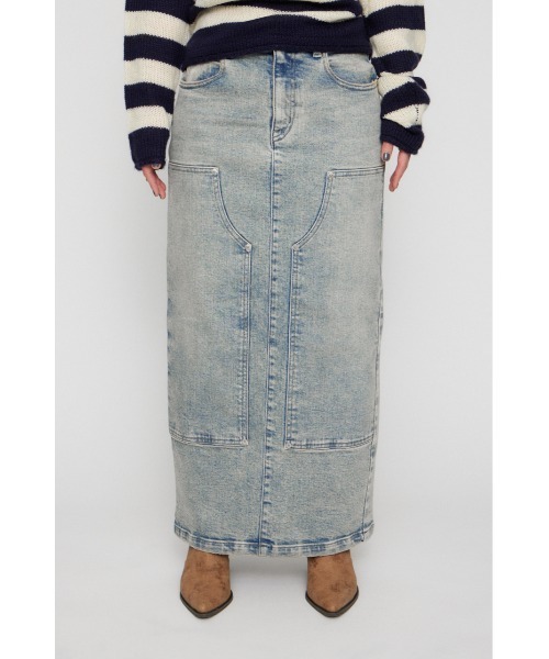 LAGUA GEM(ラグアジェム)の「DOUBLE KNEE LONG DENIM スカート(デニムスカート・レディース・ライトブルー/ブルー・X-SMALL/SMALL/MEDIUM)」の16枚目の写真