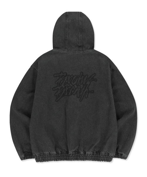 BROWNBREATH(ブラウンブレス)の「DENIM HOOD ZIP UP - BLACK(パーカー・レディース・その他・X-LARGE/SMALL/LARGE/MEDIUM)」の2枚目の写真
