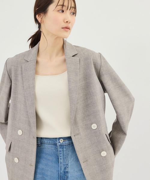 ROPE' PICNIC（ロペピクニック）の「スクエアネックニットタンクトップ（タンクトップ・レディース・ブラック/ダークブラウン/クリーム/キナリ・FREE）」の22枚目の写真