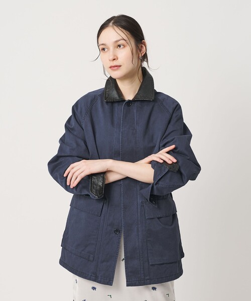 TOWNCRAFT(タウンクラフト)の「【別注】<TOWNCRAFT>カバーオール ジャケット(カバーオール・レディース・ネイビー/ナチュラル・FREE)」の1枚目の写真