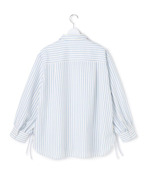 J.PRESS YORK STREET（ジェイプレスヨークストリート）の「【WOMEN】サイドドローストリング シャツブラウス（シャツ/ブラウス・レディース・サックスブルー系1/ピンク系1/ベージュ系1/ブラック系1/ホワイト系・F）」の12枚目の写真