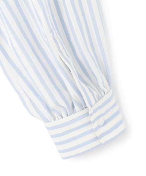 J.PRESS YORK STREET（ジェイプレスヨークストリート）の「【WOMEN】サイドドローストリング シャツブラウス（シャツ/ブラウス・レディース・サックスブルー系1/ピンク系1/ベージュ系1/ブラック系1/ホワイト系・F）」の14枚目の写真