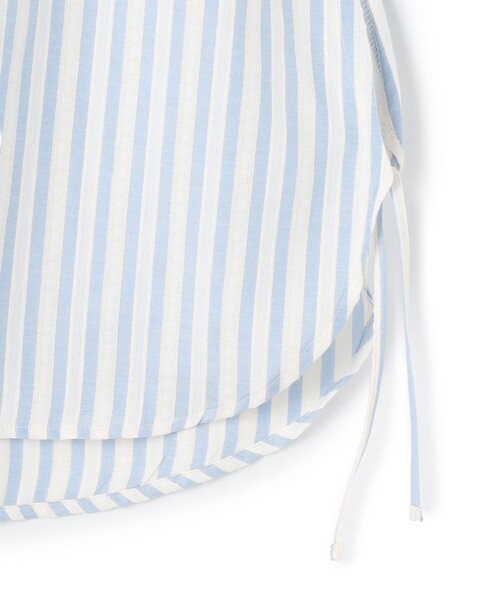 J.PRESS YORK STREET（ジェイプレスヨークストリート）の「【WOMEN】サイドドローストリング シャツブラウス（シャツ/ブラウス・レディース・サックスブルー系1/ピンク系1/ベージュ系1/ブラック系1/ホワイト系・F）」の6枚目の写真