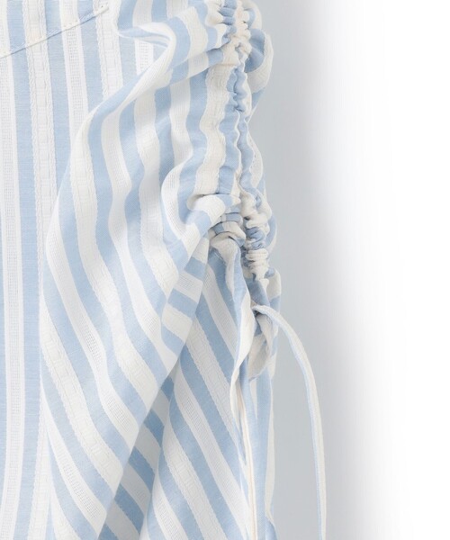 J.PRESS YORK STREET（ジェイプレスヨークストリート）の「【WOMEN】サイドドローストリング シャツブラウス（シャツ/ブラウス・レディース・サックスブルー系1/ピンク系1/ベージュ系1/ブラック系1/ホワイト系・F）」の10枚目の写真