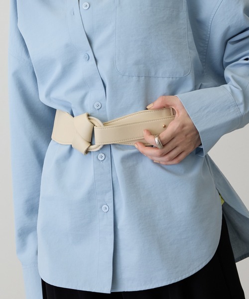 uyu.（ウユ）の「【メリハリシルエット】ワイドレザーコルセットベルト（ベルト・レディース・ブラック/ホワイト・FREE）」の15枚目の写真