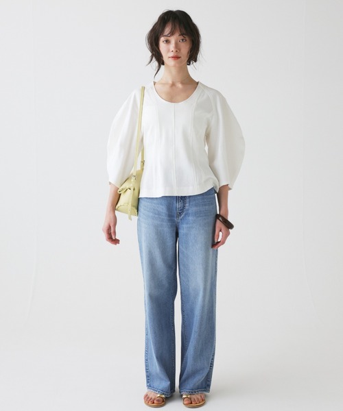 BABYLONE（バビロン）の「オーバーショルダープルオーバー（Tシャツ/カットソー・レディース・ホワイト/ブラック・フリー）」の7枚目の写真