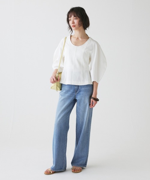 BABYLONE（バビロン）の「オーバーショルダープルオーバー（Tシャツ/カットソー・レディース・ホワイト/ブラック・フリー）」の8枚目の写真