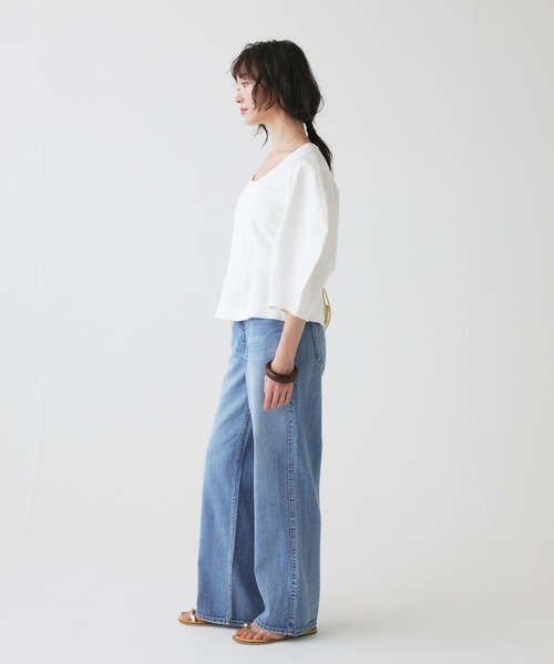 BABYLONE（バビロン）の「オーバーショルダープルオーバー（Tシャツ/カットソー・レディース・ホワイト/ブラック・フリー）」の9枚目の写真