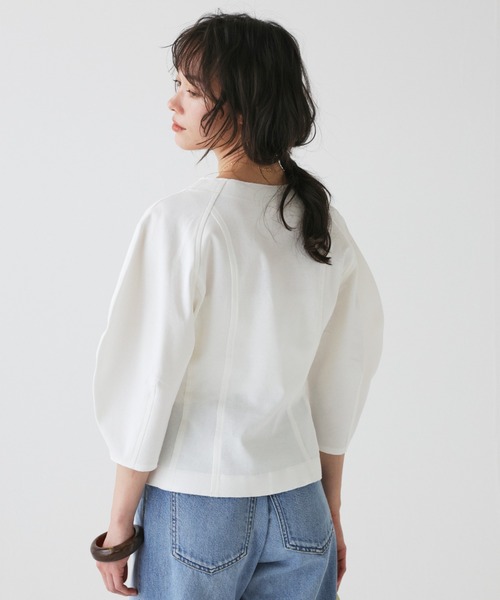 BABYLONE（バビロン）の「オーバーショルダープルオーバー（Tシャツ/カットソー・レディース・ホワイト/ブラック・フリー）」の4枚目の写真