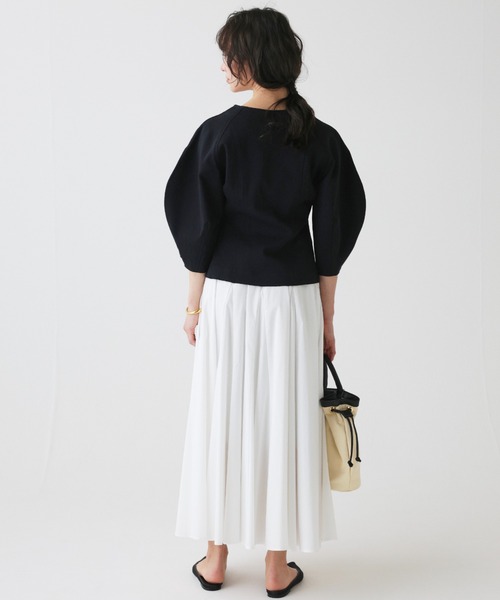 BABYLONE（バビロン）の「オーバーショルダープルオーバー（Tシャツ/カットソー・レディース・ホワイト/ブラック・フリー）」の14枚目の写真