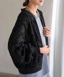 シアー刺繍ブルゾン