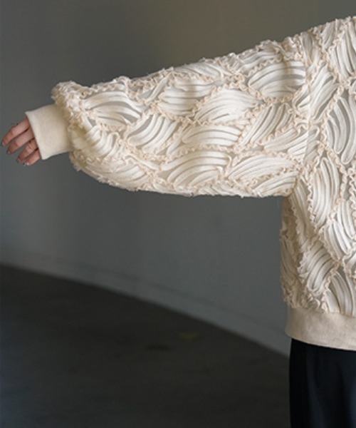 HUG.U(ハグユー)の「シアー刺繍ブルゾン(ブルゾン・レディース・ベージュ/ブラック・FREE)」の19枚目の写真