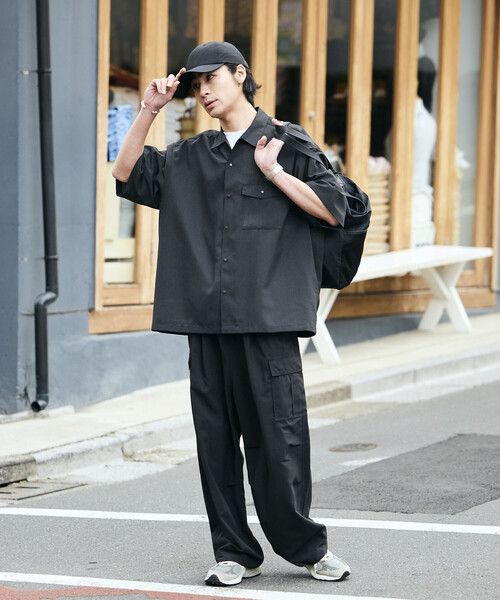FREAK'S STORE(フリークスストア)の「<UVカット・接触冷感・吸水速乾> AiRide/エアライド リラックスフィット ショートスリーブ ポケットシャツ/限定展開(シャツ/ブラウス・メンズ・チャコールグレー/ブラック/ネイビー/ブラウン系その他/オリーブ・LARGE/MEDIUM/SMALL)」の22枚目の写真