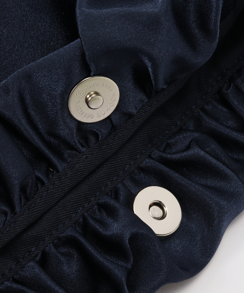 La TOTALITE（ラトータリテ）の「VENGDI / ベンディ Dia サテンミニバッグ（ハンドバッグ・レディース・ネイビー/サックスブルー・FREE）」の8枚目の写真