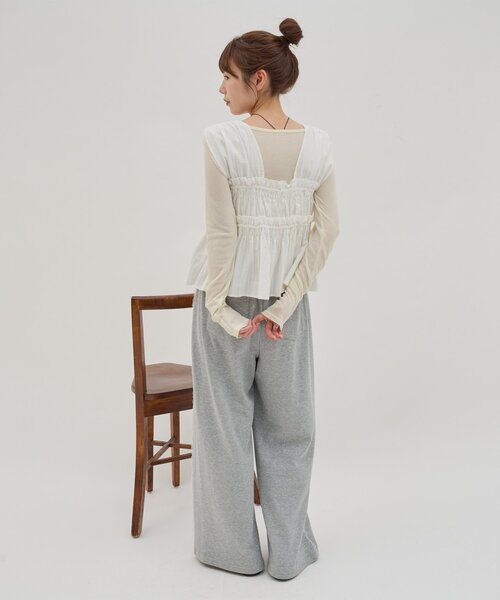 DISCOAT（ディスコート）の「【umm.】柄アソートギャザーリボンノースリ（シャツ/ブラウス・レディース・ブラック/オフホワイト/ブラック系その他・FREE）」の13枚目の写真